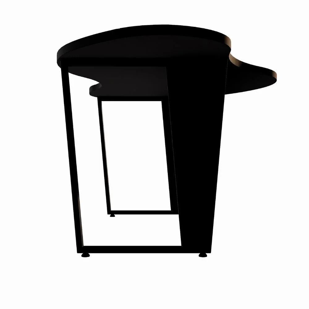 Imagem 4 de 5 do produto Mesa Para Escritório Linear Mesa Orgânica Mdp 173cm Preto F5 Office