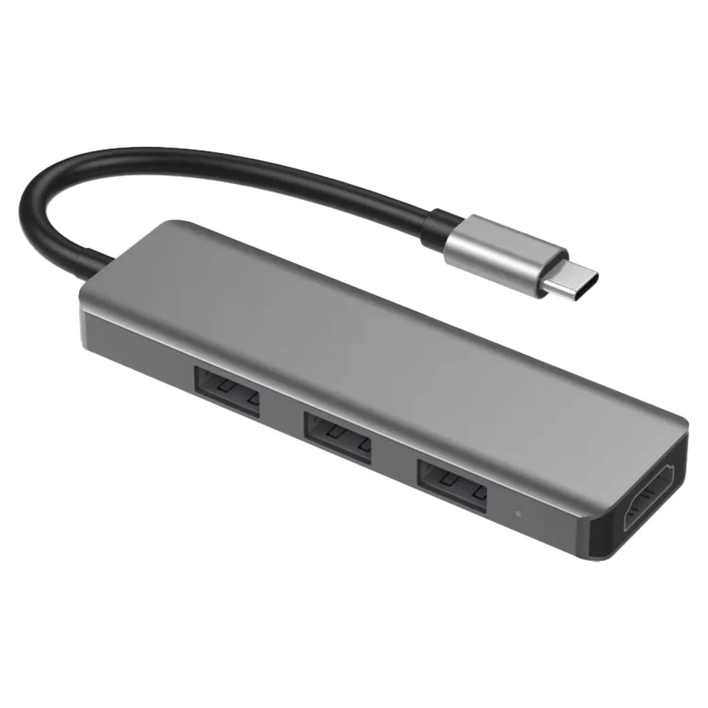 Imagem 3 de 3 do produto Adaptador Hub Usb-c Satellite A-hubc52 5 Em 1 Cinza Power Delivery HDMI Usb 3.0 Leitor Cartões Sd Tf Portátil