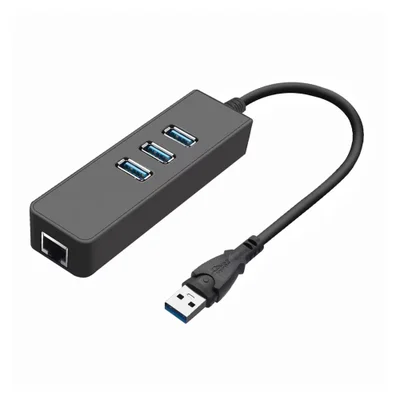 Adaptador Hub Satellite A-hub41 Usb Rj45 4 Em 1 Ethernet 10/100 Multiportas Preto Compacto