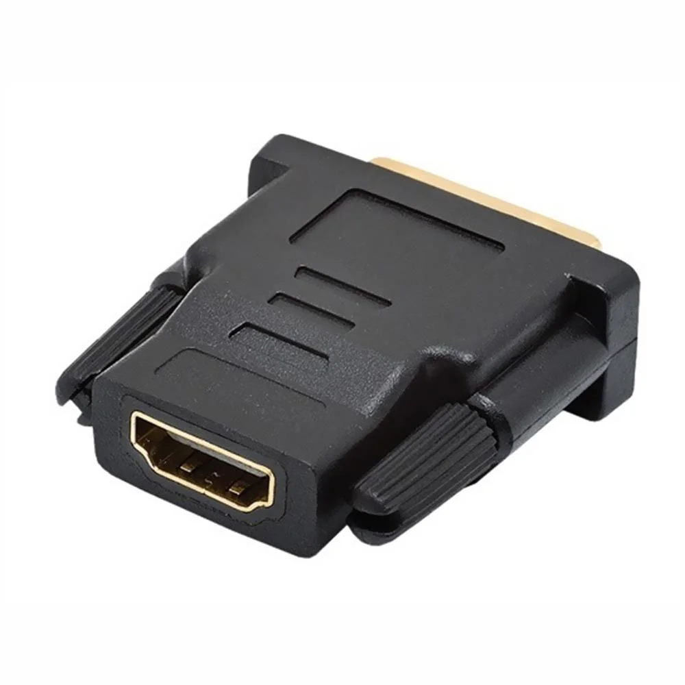 Imagem 3 de 3 do produto Adaptador Conversor HDMI Fêmea Para Dvi Macho 24+1 Dual Link Full Hd 1080p Bidirecional Dourado Placa De Vídeo Monitor Projetor