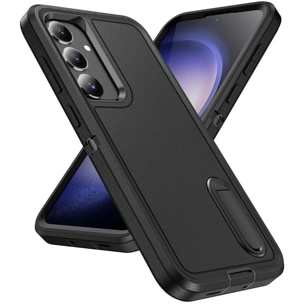 Imagem 2 de 5 do produto Capa Antichoque Anti-impacto com Suporte Integrado para Samsung Galaxy S26 Preto - Cor: | Brcshop