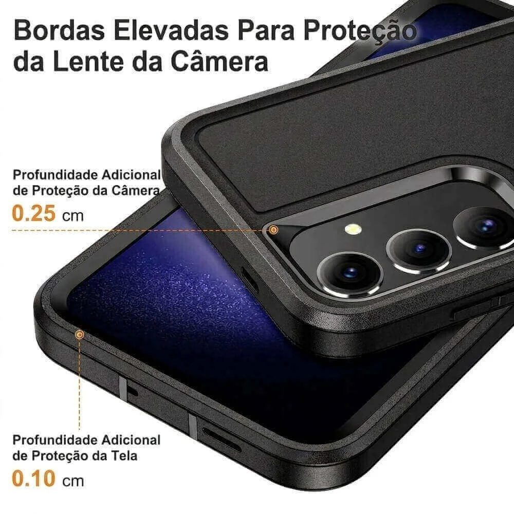 Imagem 4 de 5 do produto Capa Antichoque Anti-impacto com Suporte Integrado para Samsung Galaxy S26 Preto - Cor: | Brcshop