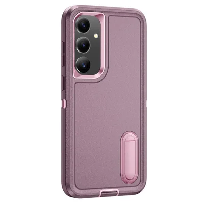 Capa Antichoque Anti-impacto com Suporte Integrado para Samsung Galaxy S26 Plus - Roxo e Rosé | Brcshop
