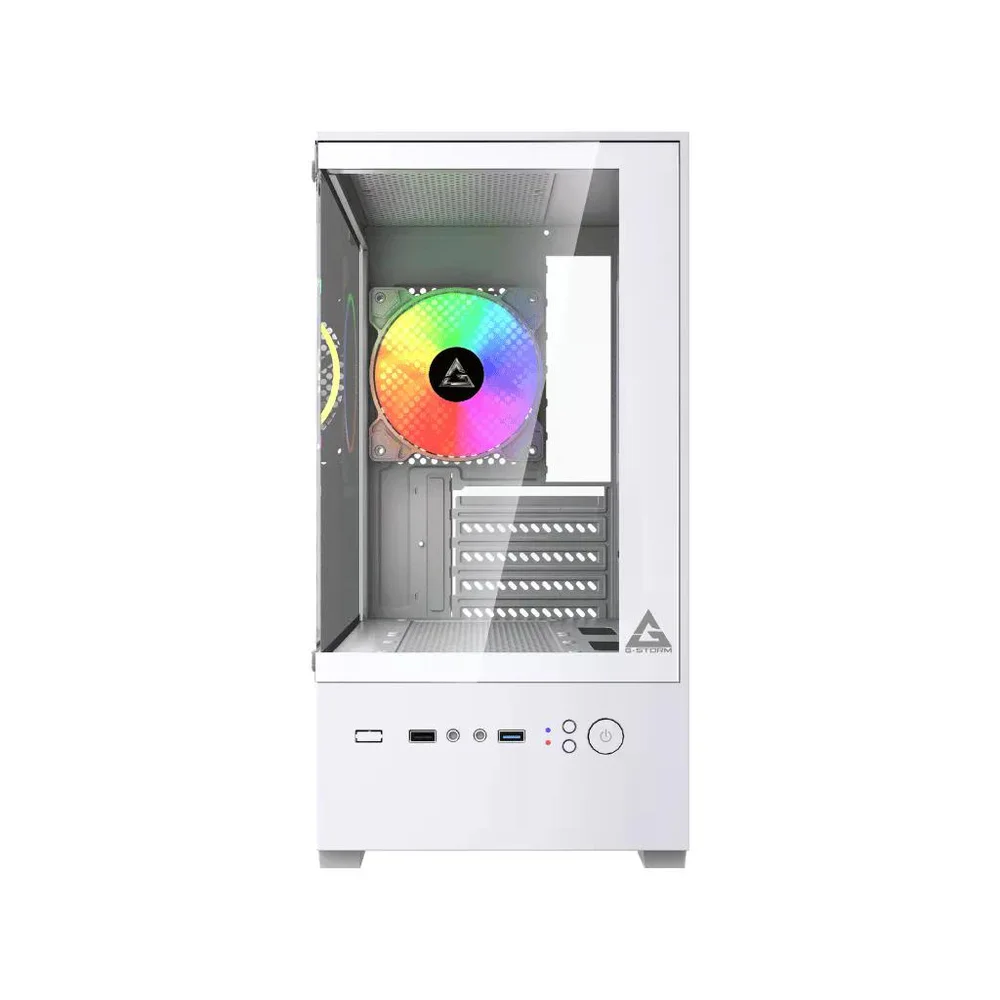Gabinete Gamer G-storm Sentinel, Mid Tower, Branco, Sem Fonte, Com 1 Fan , Gs-sen-wh-1f