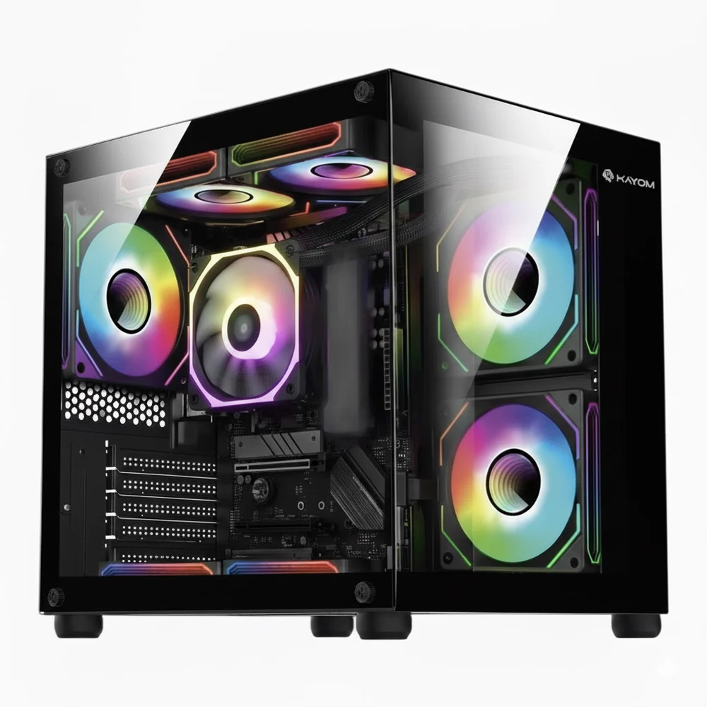 Computador Cpu Gamer i7 3ª 16gb Ram Ssd 480gb Rx 580 8gb Gabinete Aquario Preto - view 5