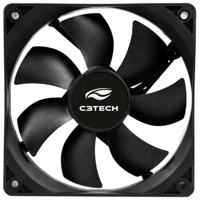 Cooler Fan C3tech F7-pw10bk, 80mm, 1200 Rpm, 7 Lâminas, Molex 4 Pinos - Preto