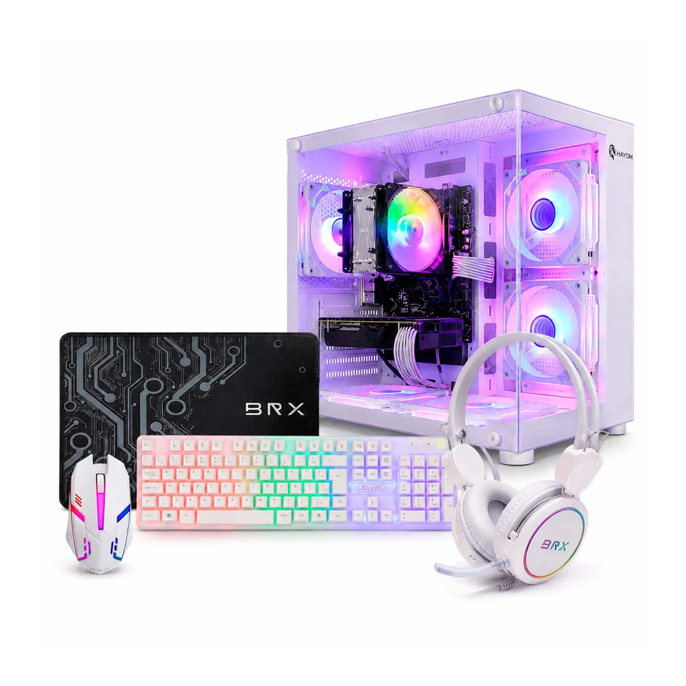 Computador Gamer Intel i7 3ª 16gb Ram Ssd 480gb Rx 580 Tela 23" Gabinete Aquario Branco - view 5