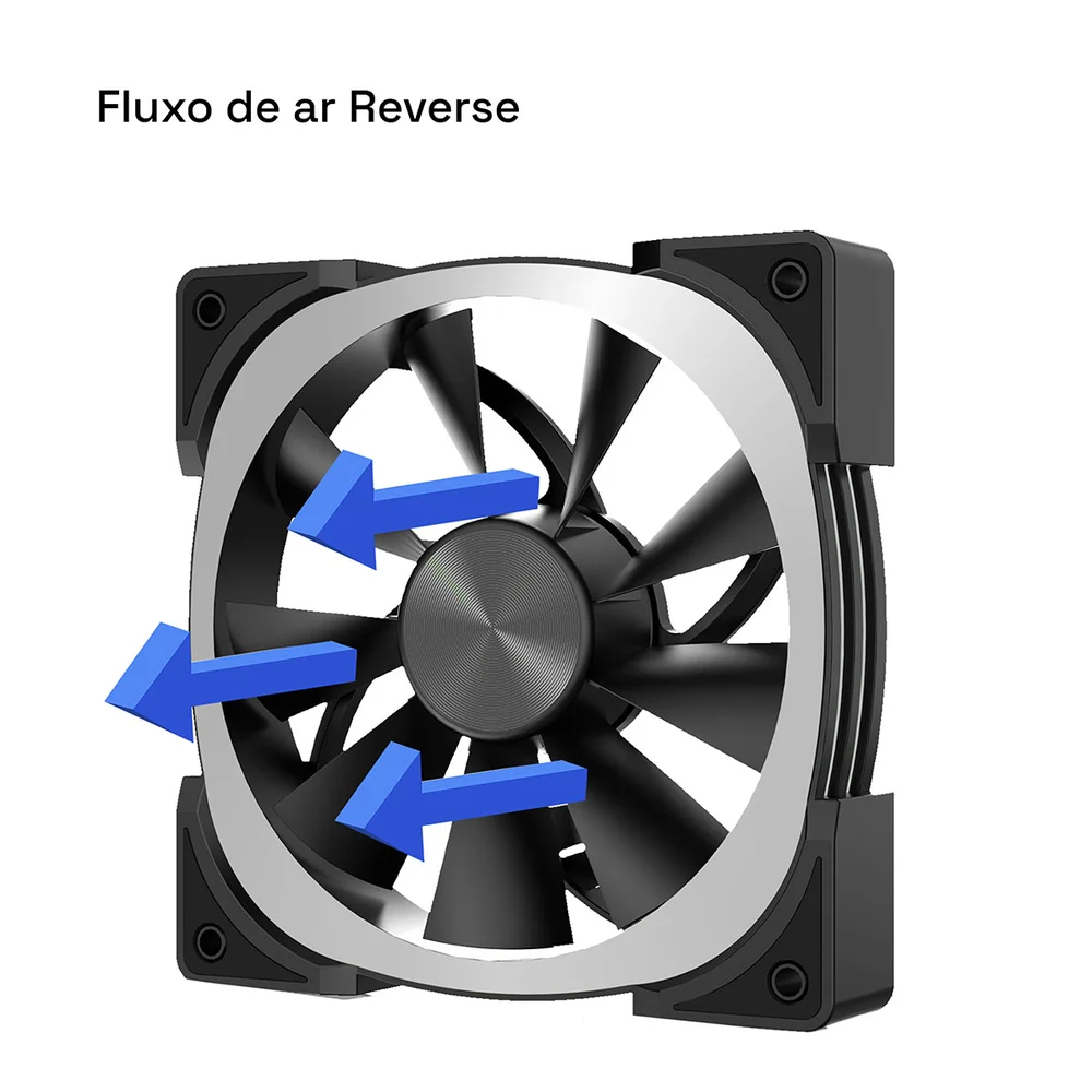 Imagem 4 de 5 do produto Fan 120mm Round5 Jetta Reverse ARGB Preto R5-jetta-rv-b-2293