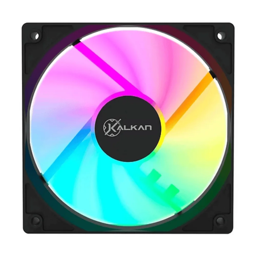Imagem 2 de 5 do produto Kit 9x Cooler Fan Lumen Kalkan 120mm RGB 1500rpm 10 LEDs Preto