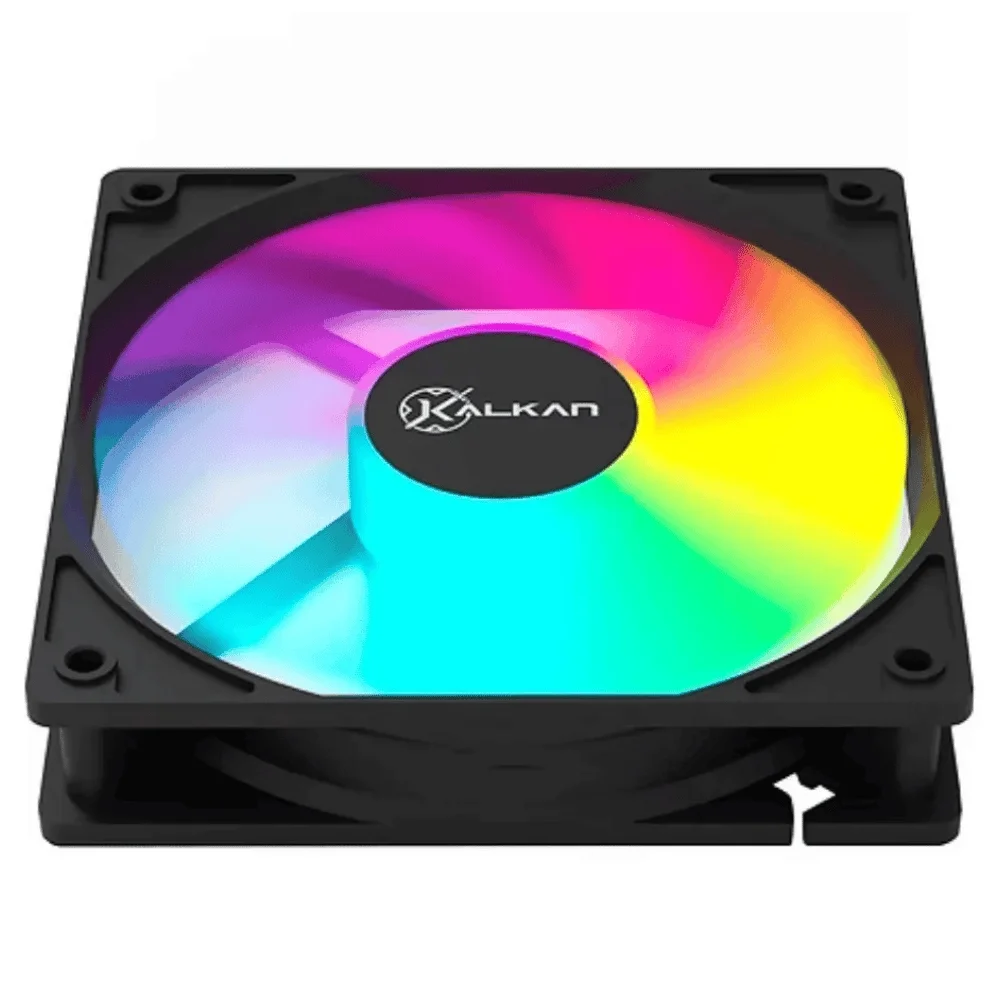 Imagem 3 de 5 do produto Kit 9x Cooler Fan Lumen Kalkan 120mm RGB 1500rpm 10 LEDs Preto