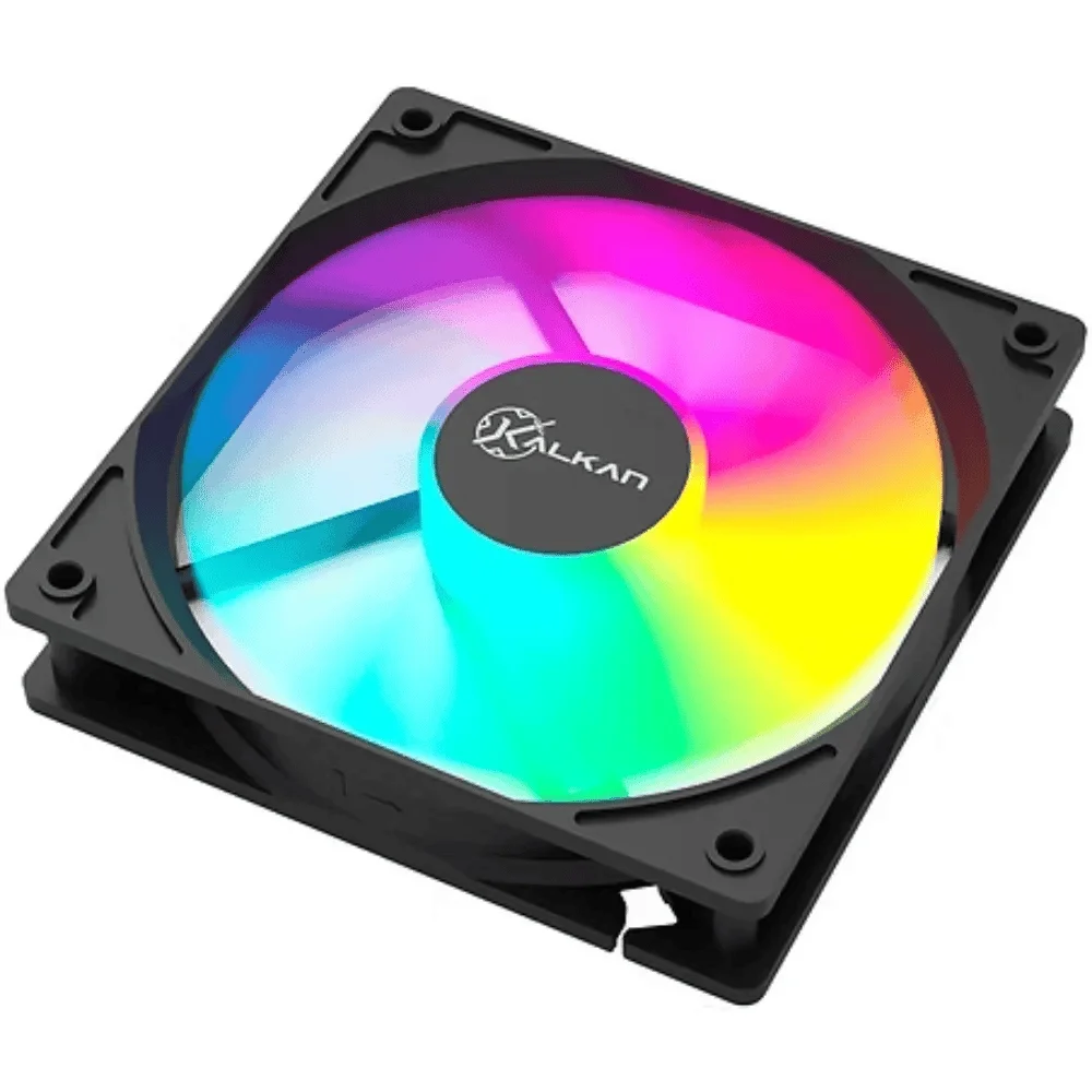 Imagem 4 de 5 do produto Kit 9x Cooler Fan Lumen Kalkan 120mm RGB 1500rpm 10 LEDs Preto