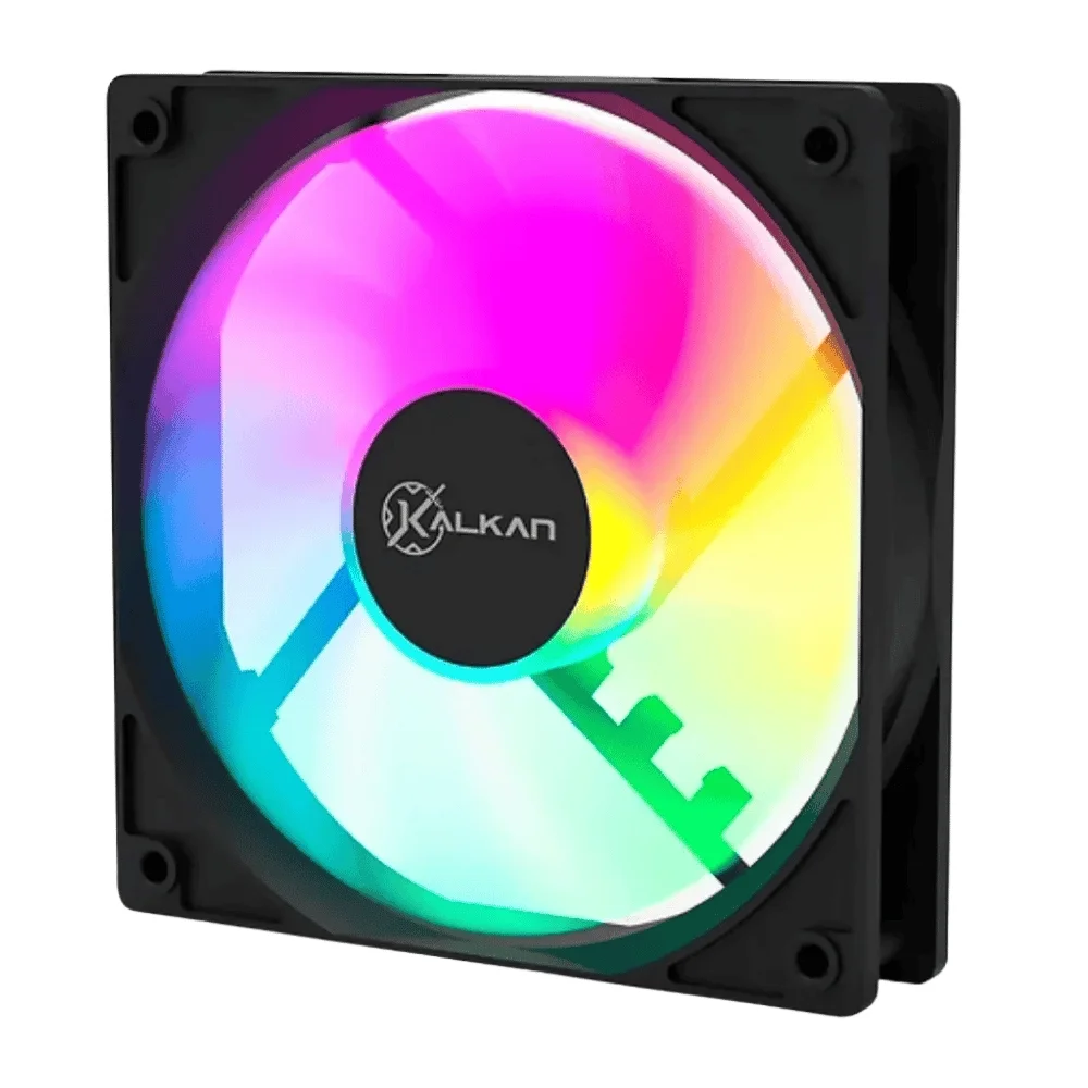 Imagem 5 de 5 do produto Kit 9x Cooler Fan Lumen Kalkan 120mm RGB 1500rpm 10 LEDs Preto