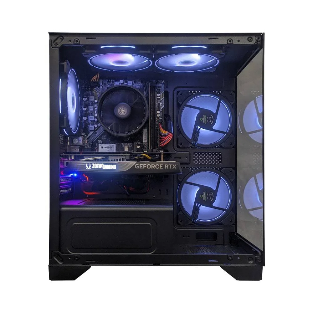 Computador Gamer Ntc Vulcano Amd - Aq 1019 Ar Dual Channel Amd Ryzen 5 5500 Geforce RTX 4060 16gb (2x8GB) Ddr4 512gb SSD C/5 Fans Linux - view 2