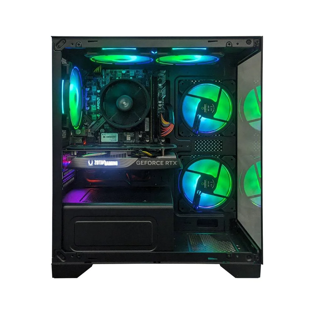 Computador Gamer Ntc Vulcano Amd - Aq 1019 Ar Dual Channel Amd Ryzen 5 5500 Geforce RTX 4060 16gb (2x8GB) Ddr4 512gb SSD C/5 Fans Linux - view 4