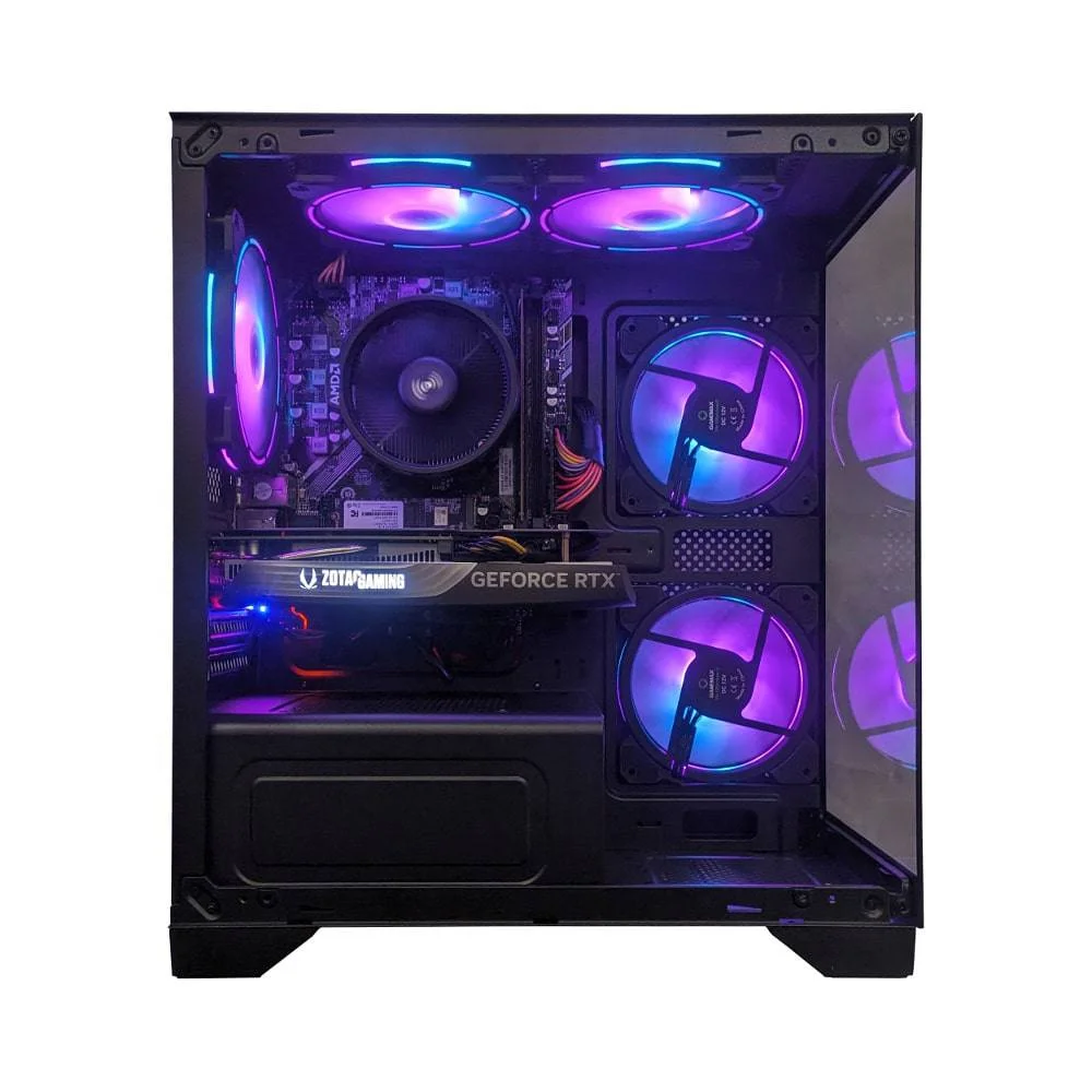 Computador Gamer Ntc Vulcano Amd - Aq 1019 Ar Dual Channel Amd Ryzen 5 5500 Geforce RTX 4060 16gb (2x8GB) Ddr4 512gb SSD C/5 Fans Linux - view 5