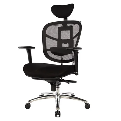 Cadeira Escritório Nr-17 Giratória Presidente Blm5008p Blume Tela Mesh Preto Base Rodizio Pu