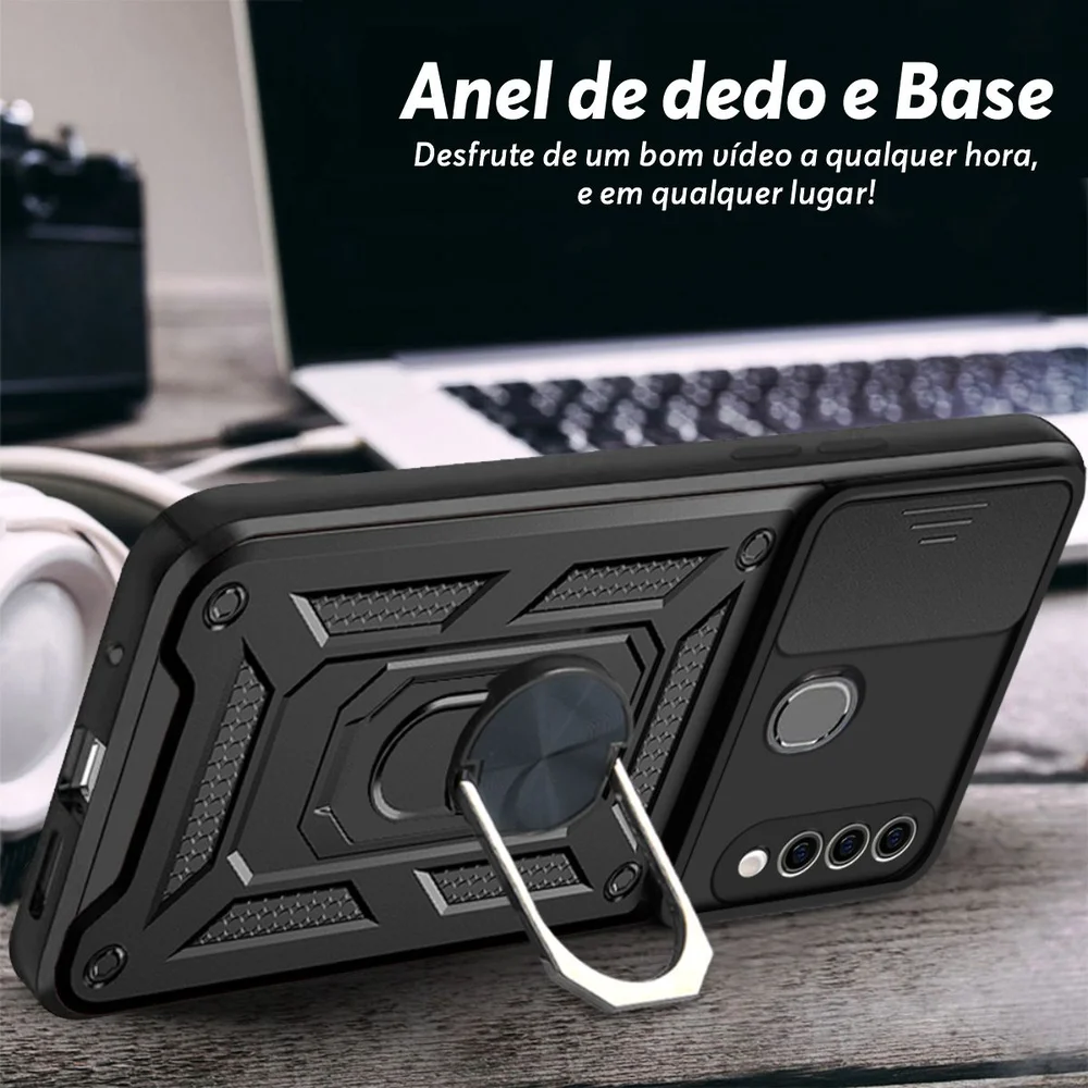 Imagem 5 de 5 do produto Capa Militar P/ Huawei Y6p - Capinha Case Protetora Anti Impacto Queda Armadura Resistente