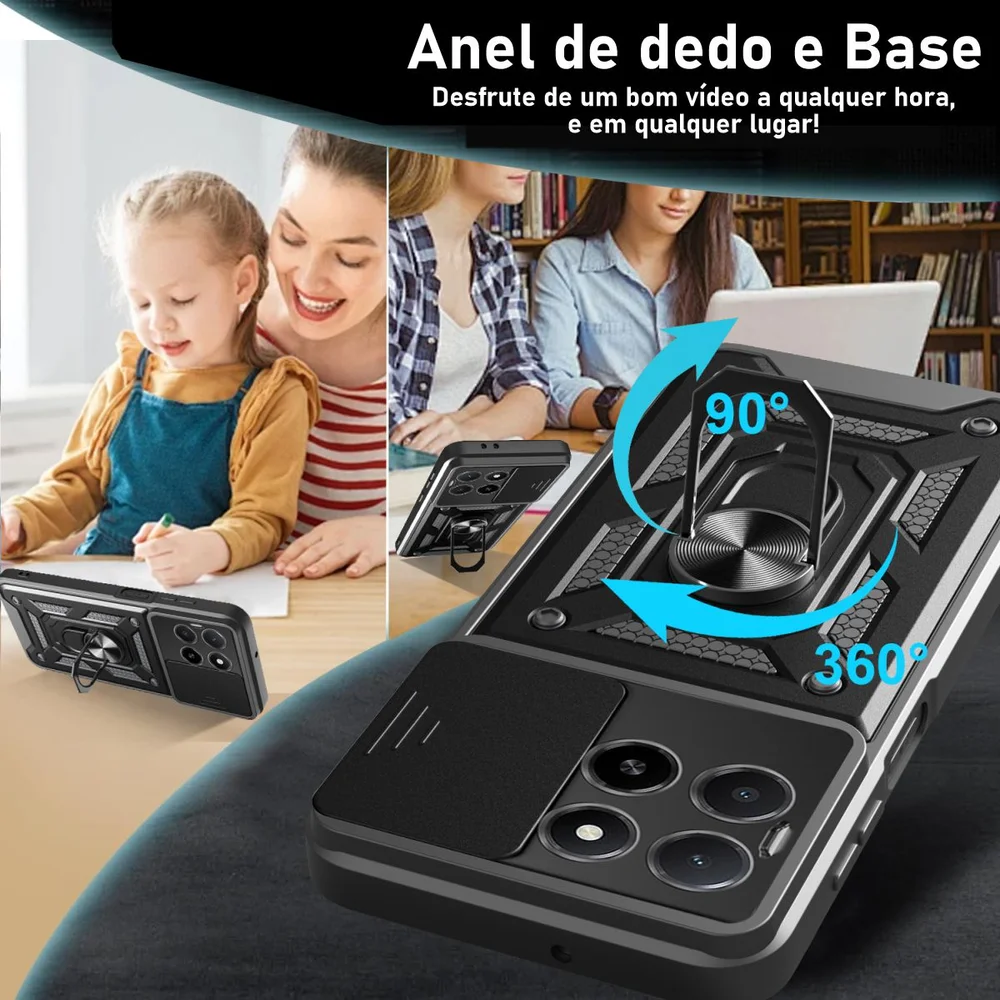 Imagem 5 de 5 do produto Capa Militar P/ Honor X5b Plus - Capinha Case Protetora Anti Impacto Queda Armadura Resistente