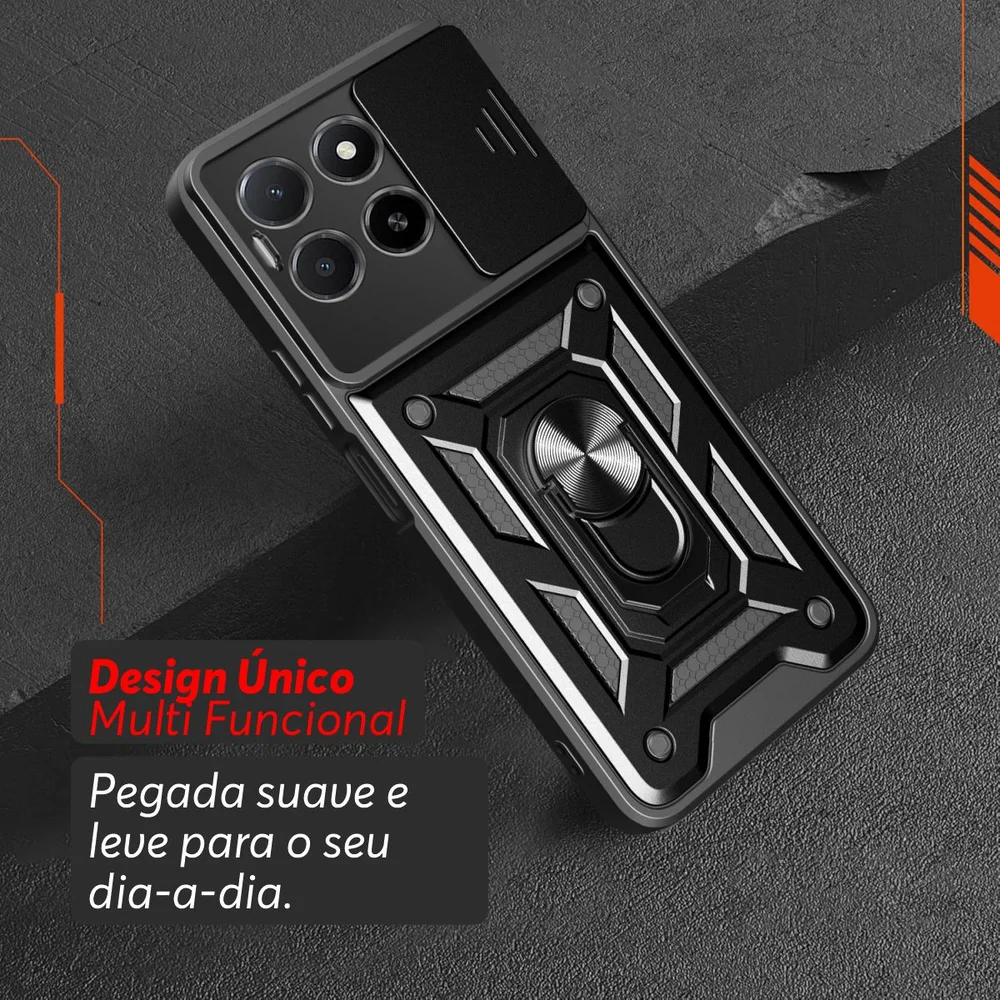 Imagem 3 de 5 do produto Capa Militar P/ Honor X5b - Capinha Case Protetora Anti Impacto Queda Armadura Resistente