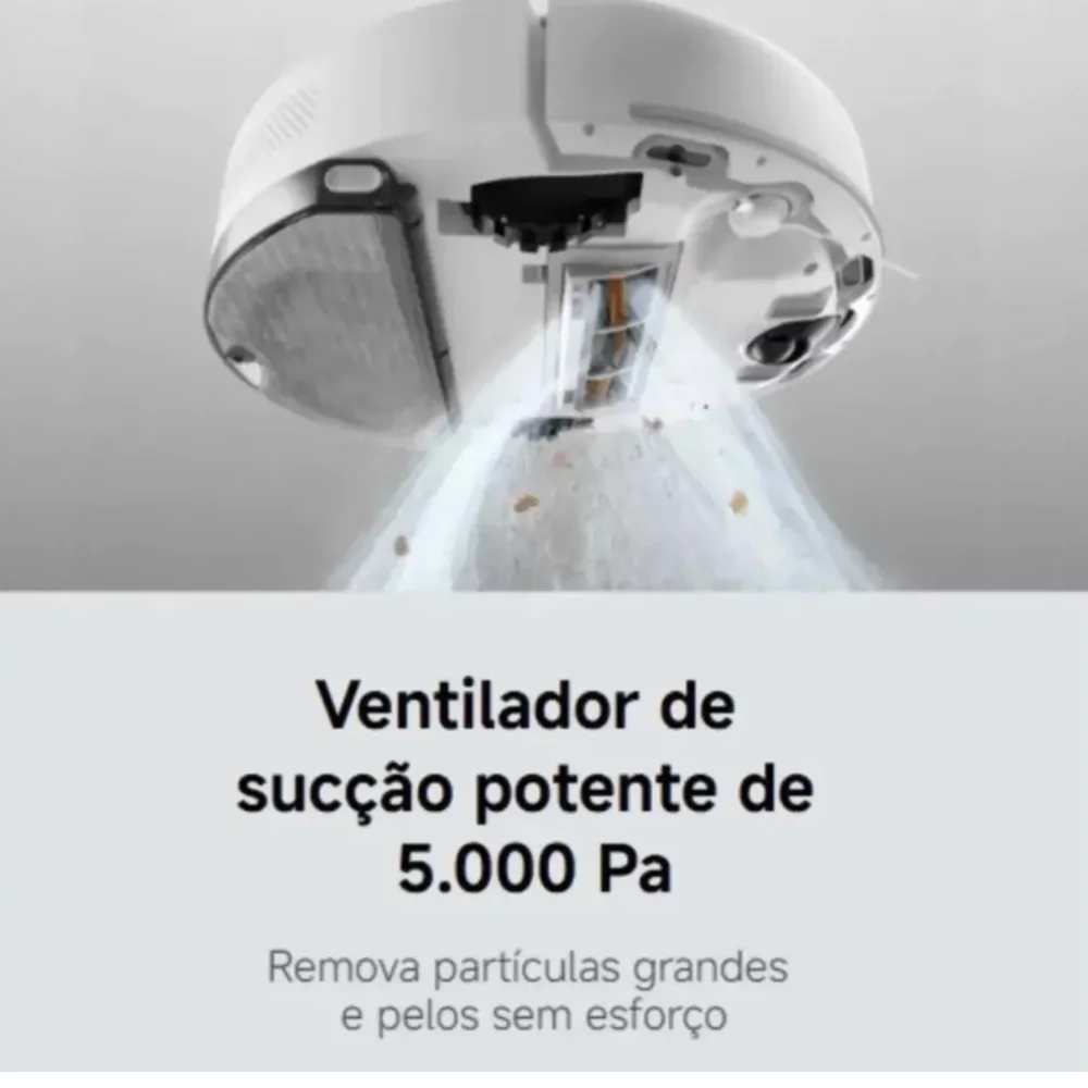 Imagem 2 de 5 do produto Robô Aspirador Xiaomi Vacuum S40c Branco 5000pa Bivolt