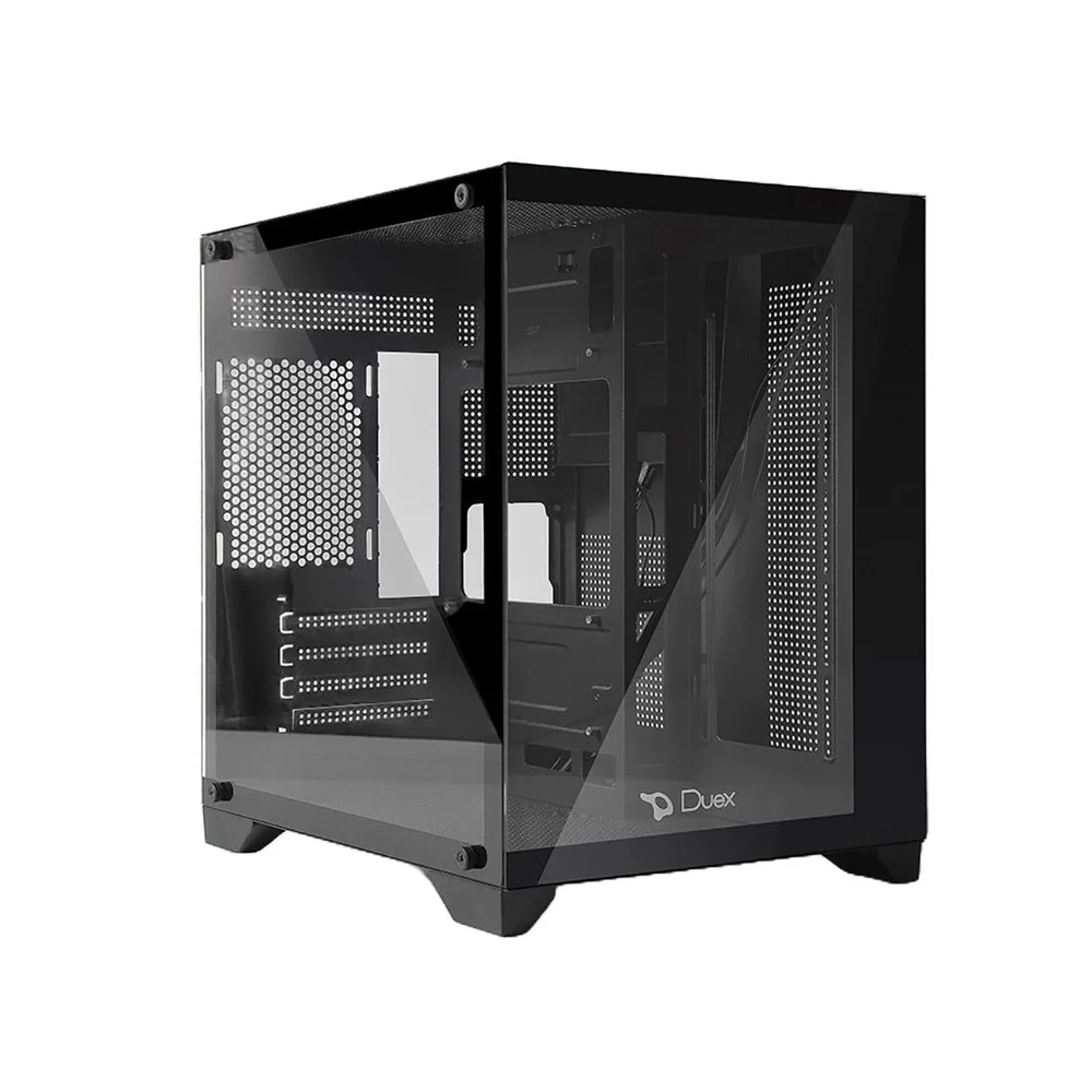 Imagem 3 de 5 do produto Gabinete Gamer Micro Atx Com 3 Fans Sem Fonte Duex Dxj270-2 Bk Preto