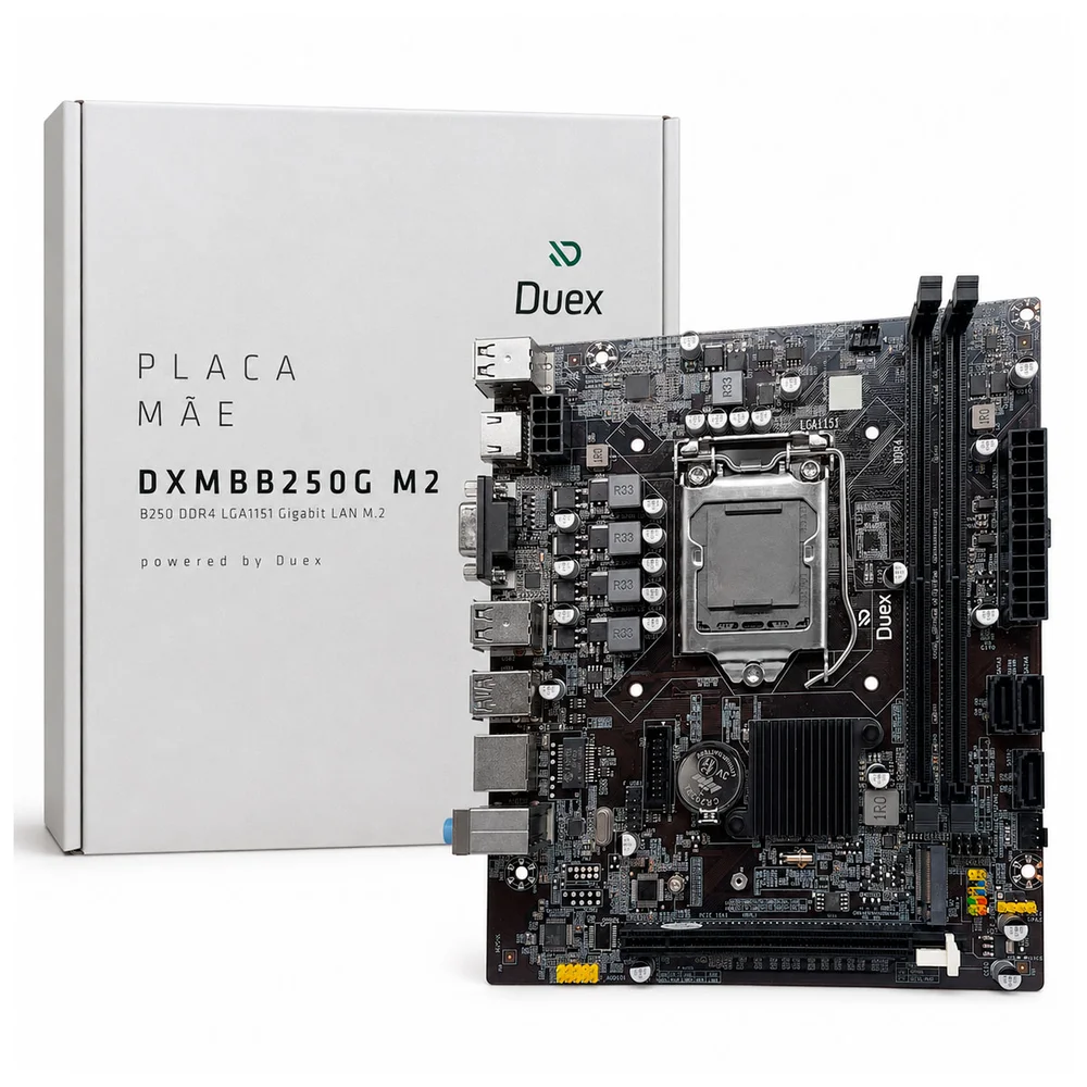 Placa-mãe Duex B250, Intel LGA 1151, Ddr4, M.2 – Dxmbb205g Placa-mãe Duex B250, Intel LGA 1151, Ddr4, M.2 – Dxmbb205g