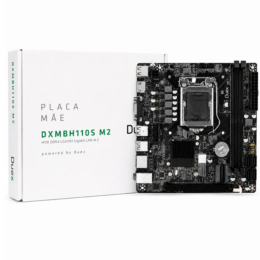 Placa-mãe Duex H110, Intel LGA 1151, Ddr4, M.2 – Dxmbh110s Placa-mãe Duex H110, Intel LGA 1151, Ddr4, M.2 – Dxmbh110s