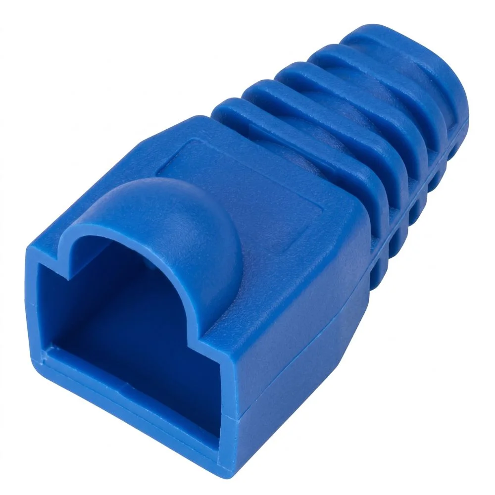 Imagem 3 de 5 do produto Capa Protetora Para Plugues De Conexao Rj45 Cat5 E Cat6, Azul
