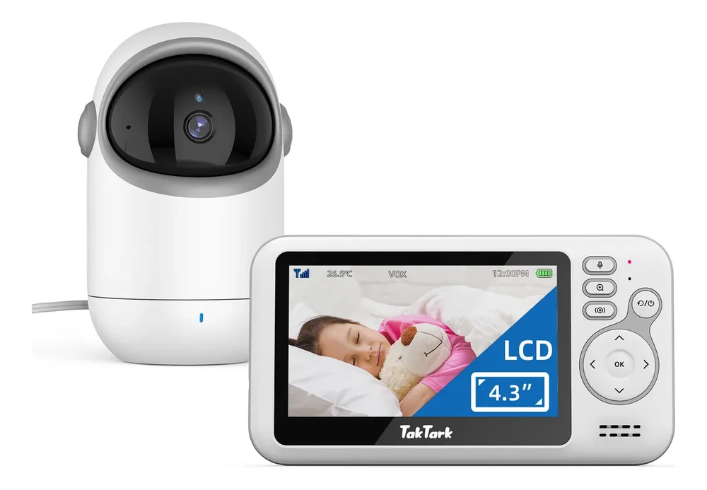 Baba Eletronica Monitor Com Camera E Visao Noturna Taktark Bm812