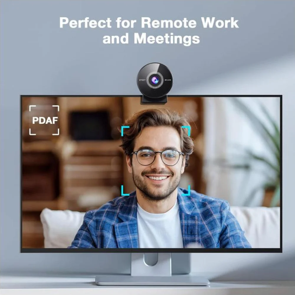 Imagem 2 de 3 do produto Webcam Emeet C950 4k Usb Para PC - Autofoco Pdaf, 8mp, 1080p 60fps, Microfone Integrado, Tampa De Privacidade