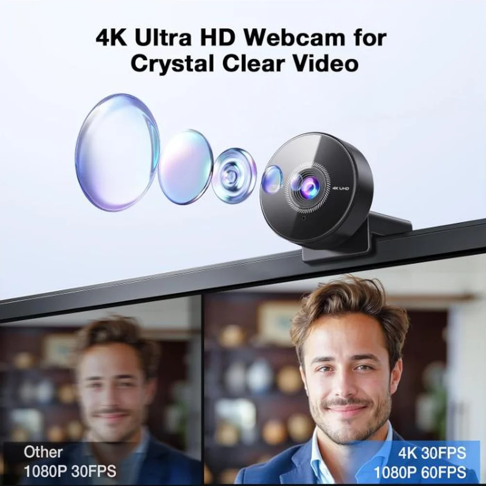 Imagem 3 de 3 do produto Webcam Emeet C950 4k Usb Para PC - Autofoco Pdaf, 8mp, 1080p 60fps, Microfone Integrado, Tampa De Privacidade