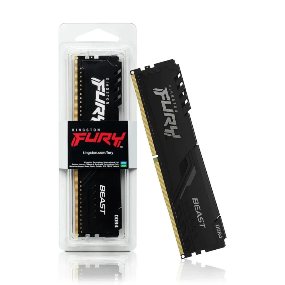 Imagem 2 de 5 do produto Memoria Ram Para Desktop Kingston Fury Beast 8GB Ddr4 2666mhz Cl16 Kf426c16bb 8