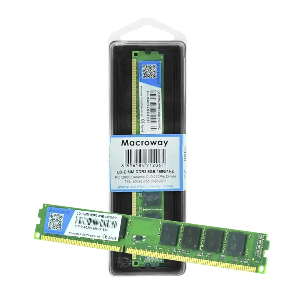 Imagem 2 de 4 do produto Memoria Ram Para Desktop Macroway 8GB Ddr3 1600mhz Cl11 240pin