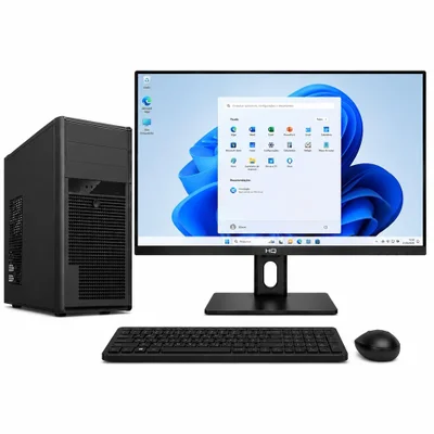 Computador Completo 3green Intel i3 12100f, 16gb Ddr4, SSD 256gb, Wifi, Geforce Gt 2gb, Monitor 21,5 Full Hd, WINDOWS 11 Pro Preto 3g036