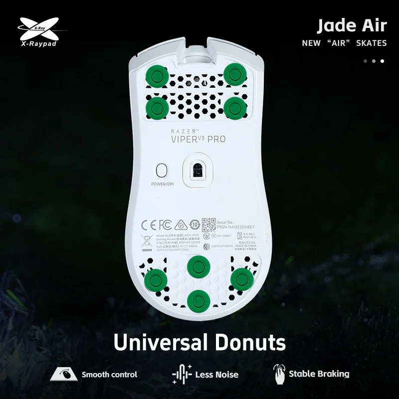 Imagem 2 de 3 do produto Mouse Feet X-raypad Jade Air Universal Donuts (32 PCs, D9.5mm)