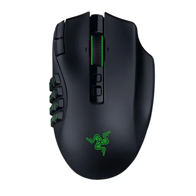 Mouse Gamer Sem Fio Razer Naga V3 Pro Tri-modo Com 23 Botões Programáveis E 3 Placas Laterais Intercambiáveis - Preto