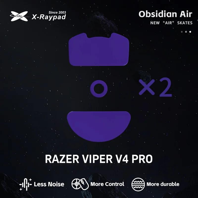 Mouse Feet X-raypad Obsidian Air Mouse Skates Para Razer Viper V4 Pro