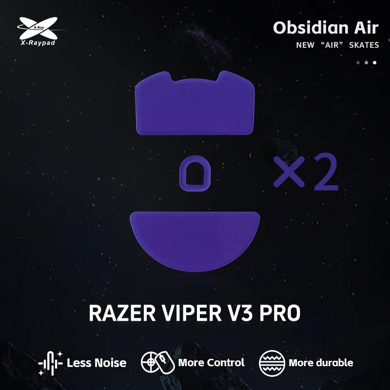 Mouse Feet X-raypad Obsidian Air Mouse Skates Para Razer Viper V3 Pro