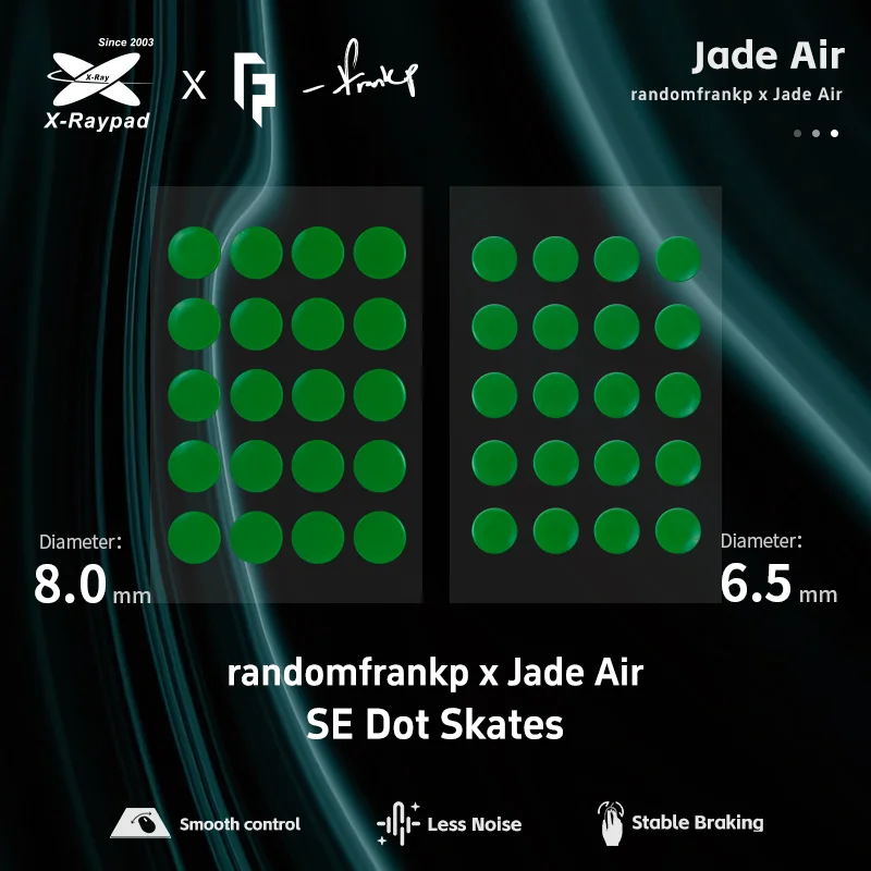 Mouse Feet X-raypad Randomfrankp X Jade Air Se Universal Dots (40 PCs - 20 De 6,5 Mm E 20 De 8 Mm)