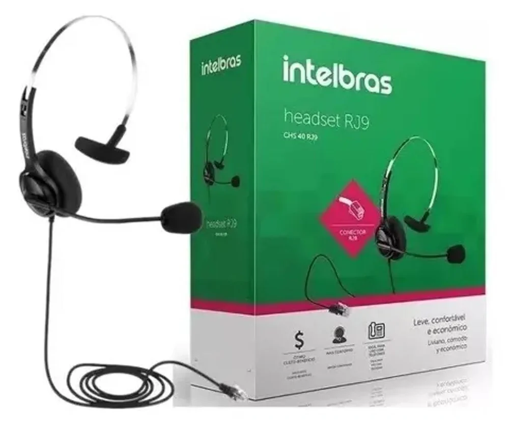 Imagem 2 de 5 do produto Fone de Ouvido Headset Chs 40 RJ9 Intelbras