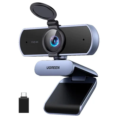 Webcam Ugreen Uhd 4k Usb-a/usb-c Com Microfone E Autofoco - Cm831