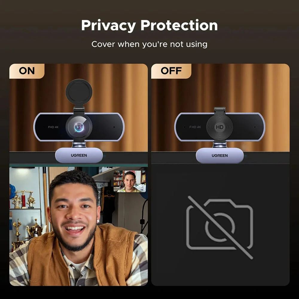 Imagem 4 de 5 do produto Webcam Ugreen Uhd 4k Usb-a/usb-c Com Microfone E Autofoco - Cm831