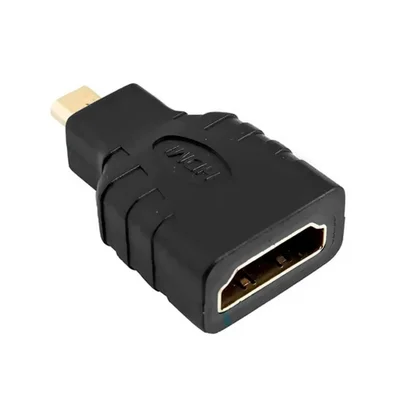 Adaptador HDMI Fêmea Micro HDMI Macho Conector 4k Gold Alta Definição Cabo Ponta Conversor Tablet Câmera Preto