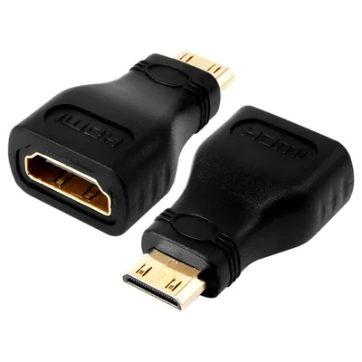 Adaptador Conversor HDMI Fêmea Para Mini HDMI Macho 1080p 4k Vídeo Áudio Alta Velocidade Dourado