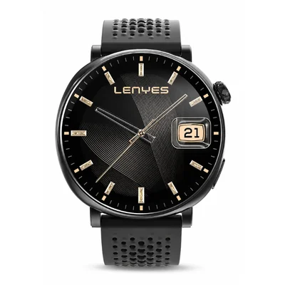 Smartwatch Lenyes Basel 42mm AmoLED Ip68 Esportivo Inteligente Preto – Relógio Smartwatch Com Tela AmoLED