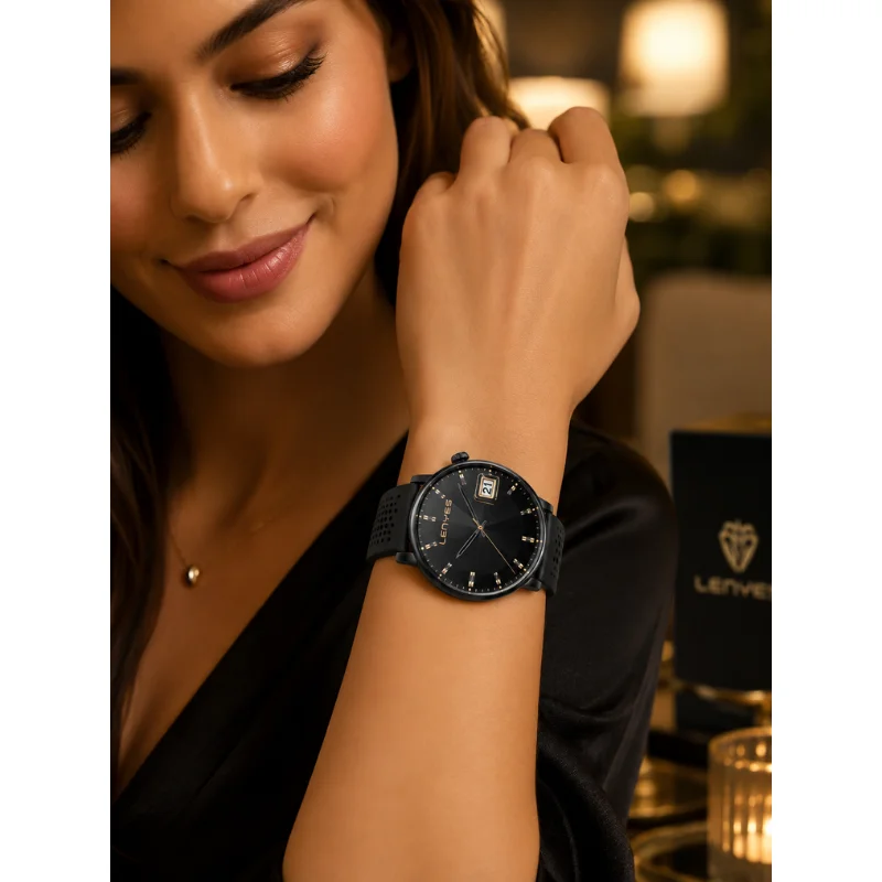Imagem 2 de 5 do produto Smartwatch Lenyes Basel 42mm AmoLED Ip68 Esportivo Inteligente Preto – Relógio Smartwatch Com Tela AmoLED