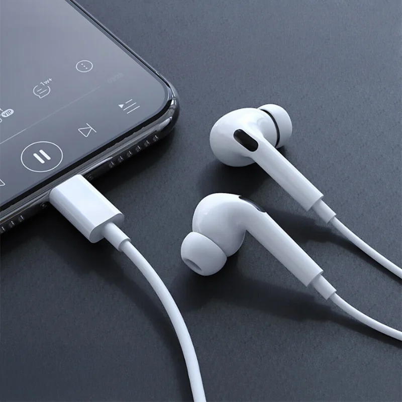 Imagem 3 de 5 do produto Fone De Ouvido Hrebos Fn-358 Com Microfone E Controle De Volume | Com Fio Branco | Headset P2 Para Celular, Smartphone
