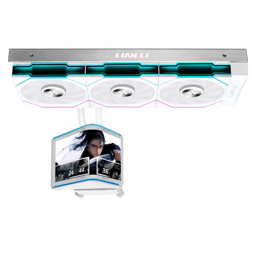 Water Cooler Lian Li Hydroshift Ii 360tl Tela OLED Curvo ARGB Branco Water Cooler Lian Li Hydroshift Ii 360tl Tela OLED Curvo ARGB Branco