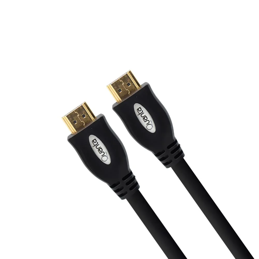 Imagem 3 de 3 do produto Cabo HDMI Quanta Qthdmi100 10 Metros 4k Ultra Hd Alta Velocidade Conectores Banhados Ouro Preto