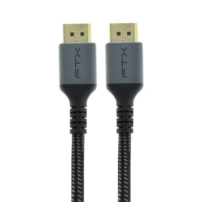 Cabo HDMI Ftx Ct-hd8k-ag5 8k 5 Metros 48GBps Ultra Hd 2.1 Conectores Dourados Preto Cinza